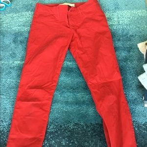 Red jeans low rise